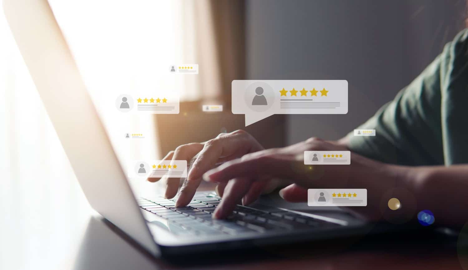 Customer review good rating concept